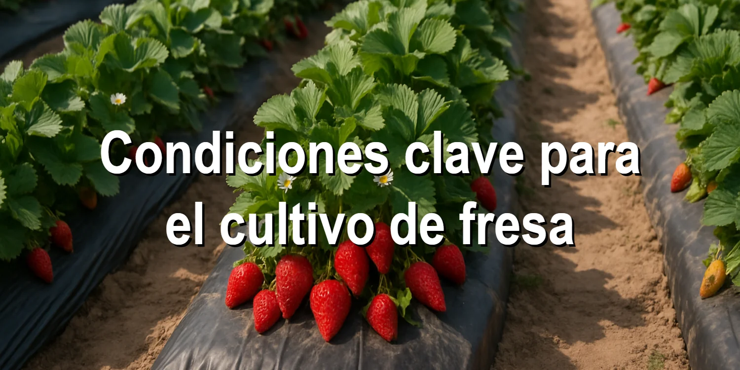 Condiciones clave para el cultivo de fresa